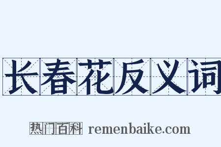 长春花反义词是什么意思的图片